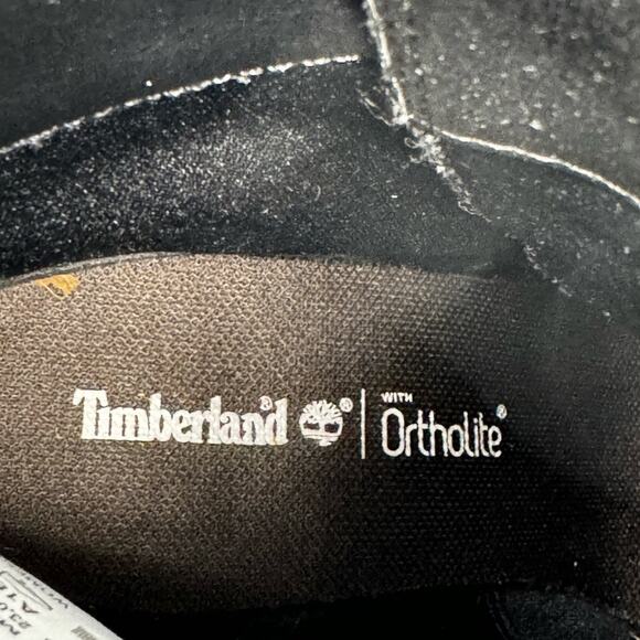 Timberland Glancy Black Nubuck Heeled Lace-Up Ankle Boots Women’s 6.5 - Picture 10 of 12